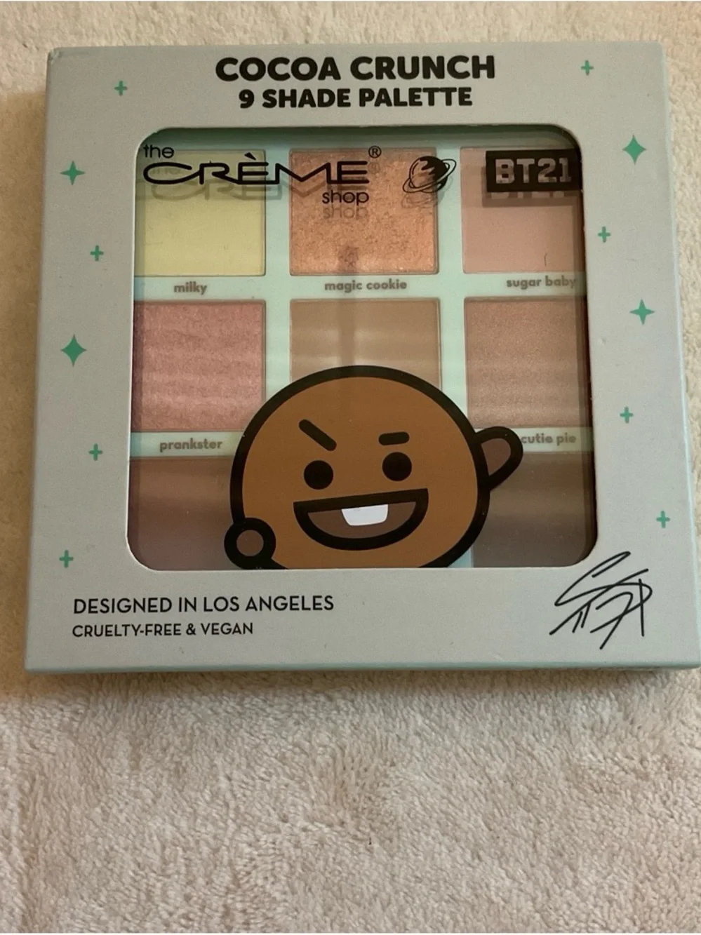 The Crème Shop x BT21 Cocoa Crunch 9-Shade Eyeshadow Palette - Warm Neutrals